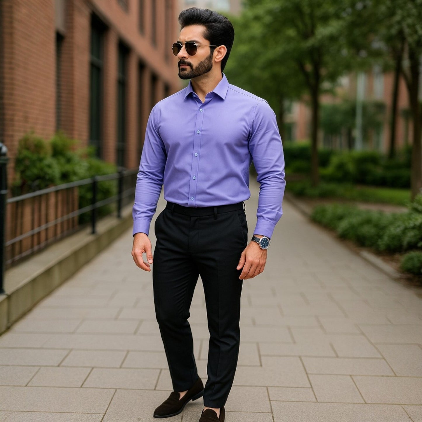 Periwinkle Blue Formal Shirt for Men