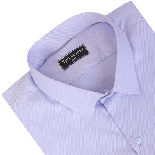 Light Blue Self Textured Formal Shirt