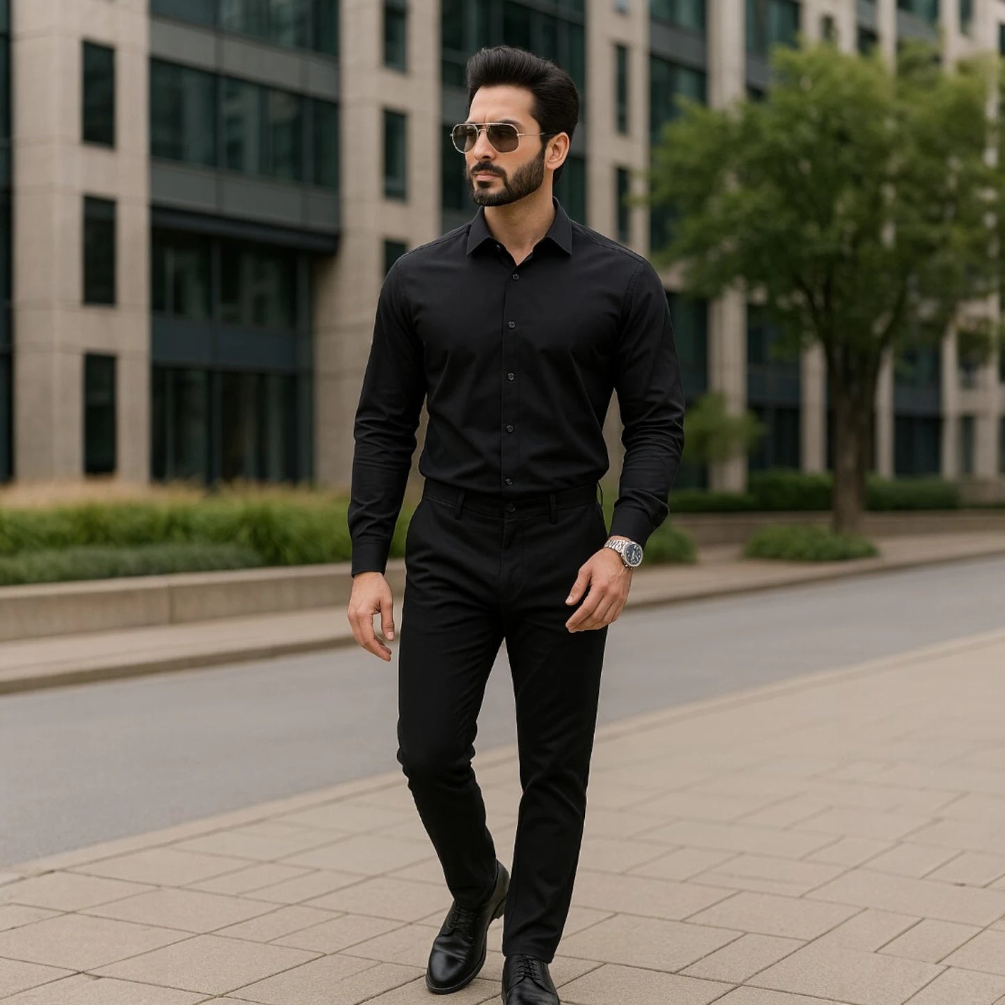 Plain Black Formal Shirt