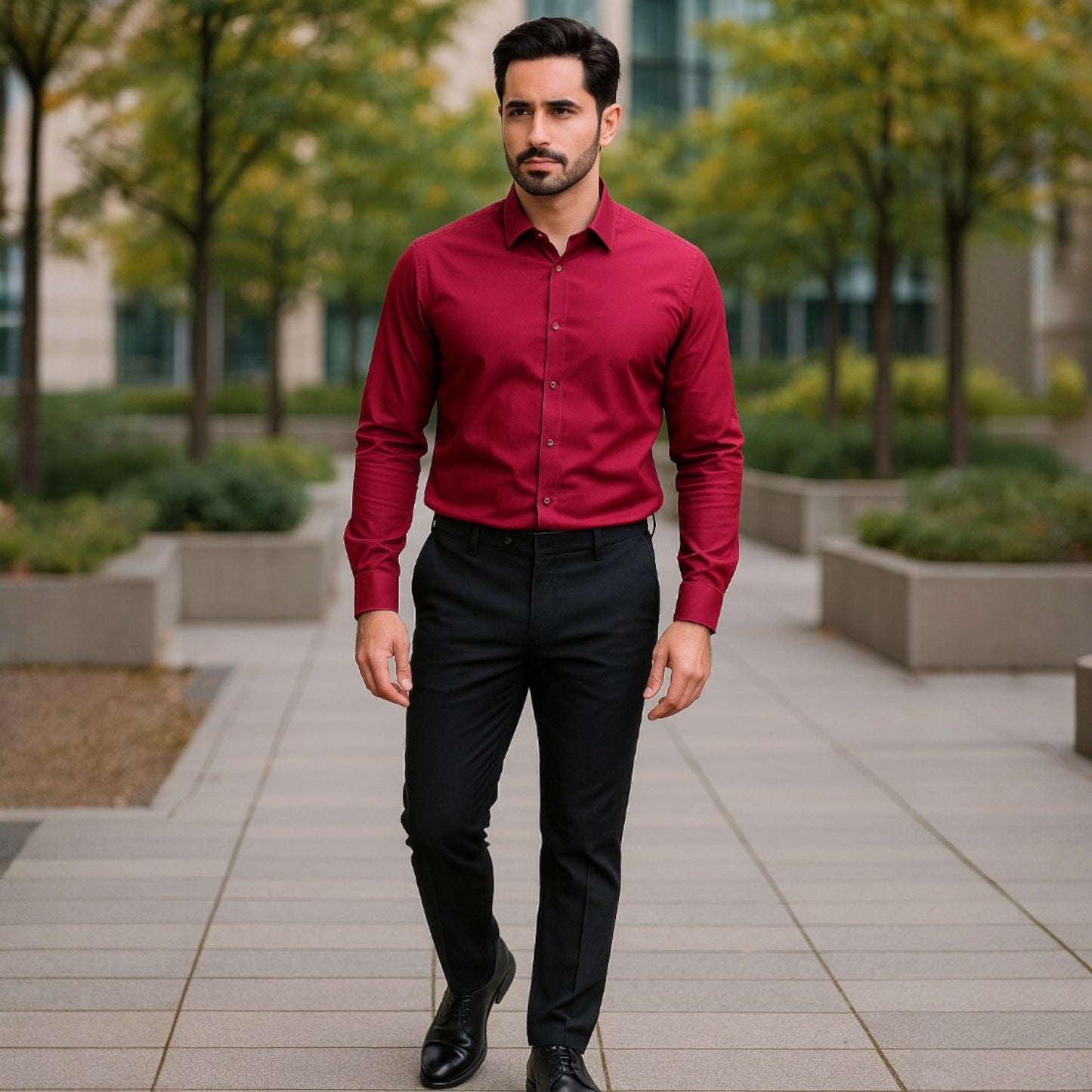 Maroon Formal Shirt for Men