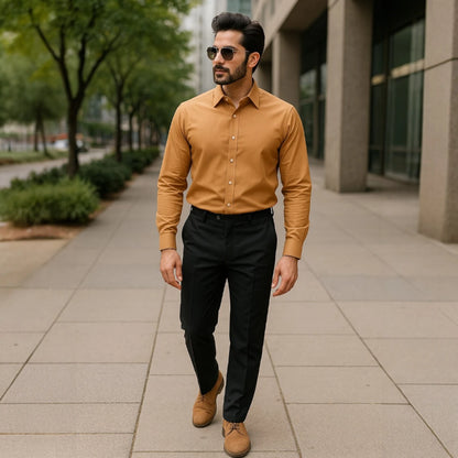 Mustard Formal Shirt for Men