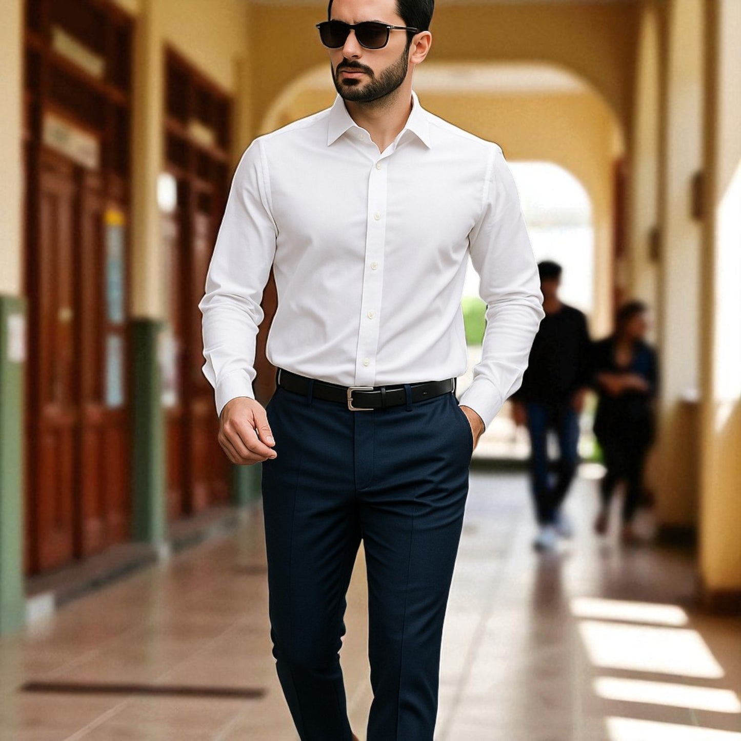 Pure White Formal Shirt for Men