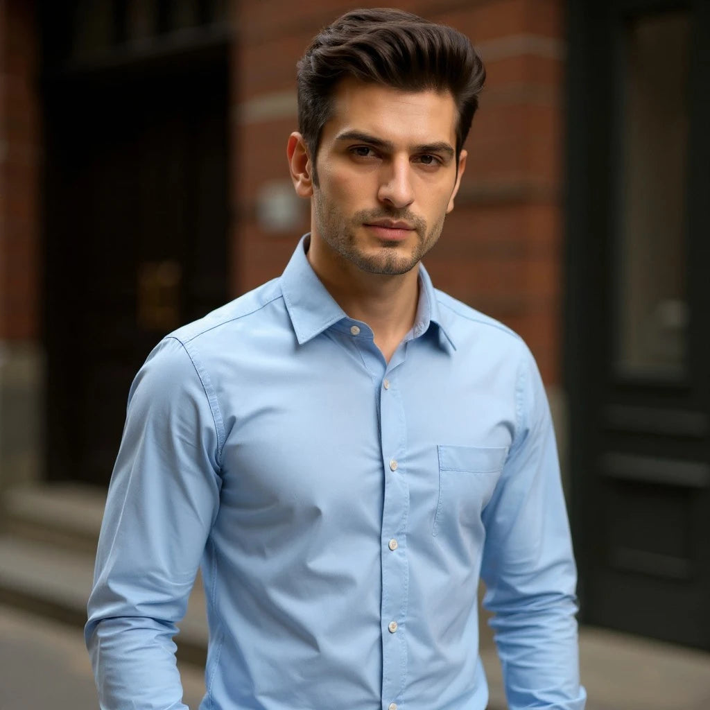 sky blue formal shirt