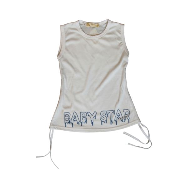 Girls denim top with white inner shirt and denim jeans outfit