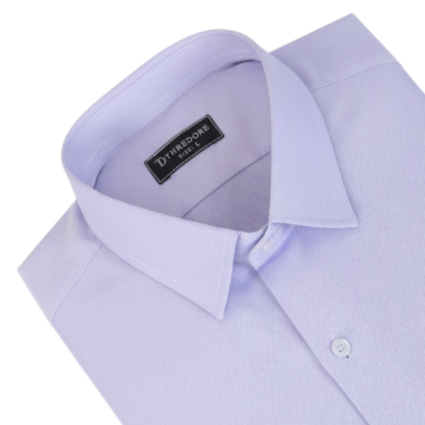 Men’s light blue formal shirt folded with classic collar