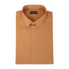 Men’s camel brown solid formal shirt folded display