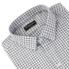 Men’s white and black checkered formal shirt folded display
